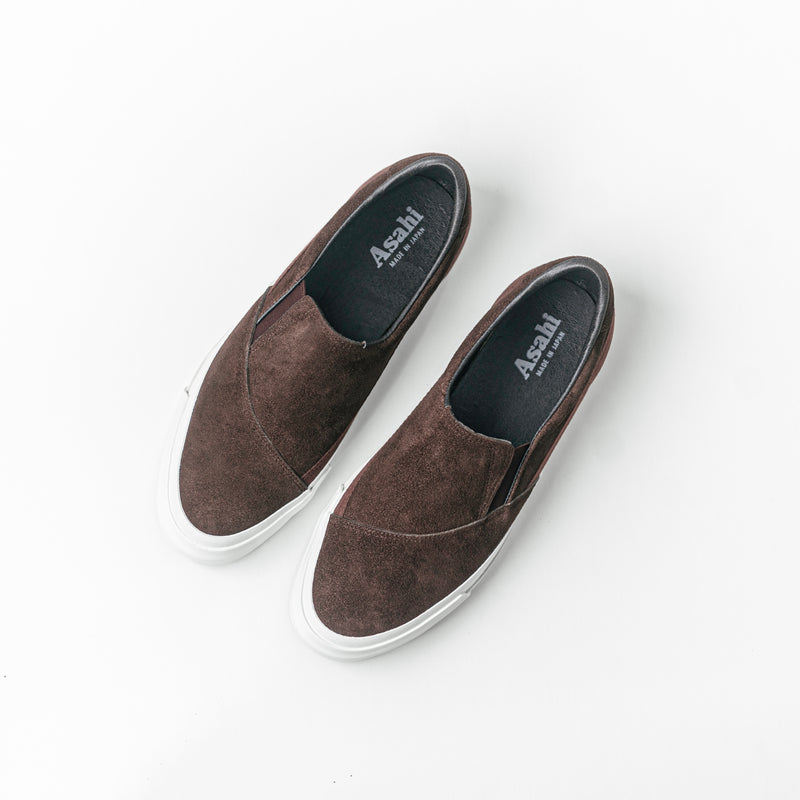 ASAHI BELTED SLIP-ON SUEDE - Brown