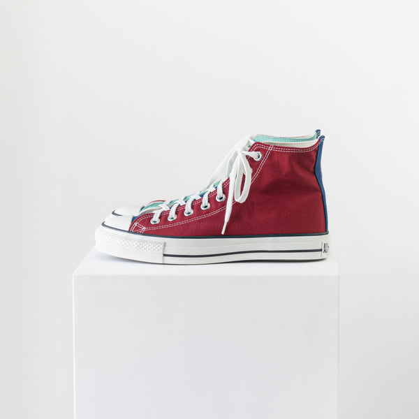 CANVAS ALL STAR J HI - Maroon/Dark Navy/Mint