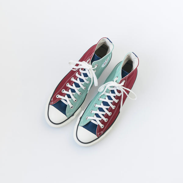 CANVAS ALL STAR J HI - Maroon/Dark Navy/Mint